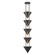 Versus Five Light Pendant in Aged Steel (452|PD341548STA)