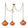 Farrah Three Light Pendant in Brushed Gold/Amber (452|MP651312BGAM)