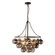 Faye Six Light Chandelier in Matte Black/Smoked Solid Glass (452|CH654624MBSM)