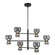 Sutton LED Chandelier in Urban Bronze/Smoked Glass (452|CH310336UBSM)