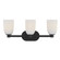 Baldwin Three Light Bathroom Vanity in Matte Black (51|8-1245-3-BK)