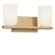 Neblina Two Light Vanity in Satin Brass (1|GLV1962SBE)