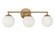 Nube Three Light Vanity in Satin Brass (1|GLV1853SB)