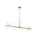 Orstyn Two Light Linear Chandelier in Legacy Brass (7|12507-732)