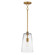 Hudson One Light Pendant in Natural Aged Brass (16|12886CLNAB)
