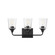 Hudson Three Light Bath Vanity in Black (16|12883CLBK)
