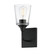 Hudson One Light Wall Sconce in Black (16|12881CLBK)