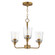 Hudson Three Light Chandelier in Natural Aged Brass (16|12873CLNAB)