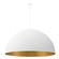 No Shade Material Ten Light Pendant in Matte White with Champagne Gold Interior (102|NSH-9848-MTGD)