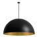 No Shade Material Ten Light Pendant in Matte Black with Champagne Gold Interior (102|NSH-9848-CBGD)