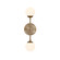Fusion Two Light Wall Sconce in Brushed Brass (102|FSN-9012-ETCH-BRSS)
