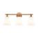 Fusion Three Light Bath Bar in Brushed Brass (102|FSN-8343-OPAL-BRSS)