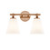 Fusion Two Light Bath Bar in Brushed Brass (102|FSN-8342-OPAL-BRSS)