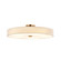 Textile LED Semi-Flush Mount in Brushed Brass (102|FAB-9307-CREM-BRSS)