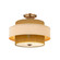 Textile Three Light Semi-Flush Mount in Brushed Brass (102|FAB-9021-CREM-BRSS)