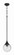 Reflection One Light Mini Pendant in Flat Black (46|61291-FB)