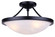 Devon Three Light Semi-Flush Mount in Matte Black (387|ISF41BK)