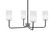 Sandia Four Light Chandelier in Matte Black & Graphite (200|6204-MBGP-310)