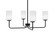 Sandia Four Light Chandelier in Matte Black (200|6204-MB-310)