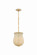 Nevins One Light Pendant in Aged Brass (70|3109-AGB)