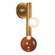 Reese LED Wall Sconce in Vintage Brass/Amber Glass (347|WS32814-VB/AM)