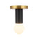 Calla LED Flush Mount in Brushed Gold/Black Vegan Leather (347|SF26608-BG/BVL)