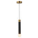 Calla LED Pendant in Brushed Gold/Black Vegan Leather (347|PD26616-BG/BVL)