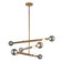 Reese LED Chandelier in Vintage Brass/Smoked Glass (347|CH32848-VB/SM)