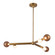 Reese LED Chandelier in Vintage Brass/Amber Glass (347|CH32841-VB/AM)