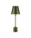 Daphne One Light Table Lamp in Green / Gold (142|6700-0037)