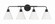 Pleated II Four Light Vanity in Flat Black (46|62304-FB)