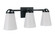 Zane Three Light Vanity in Flat Black (46|20723FB3)