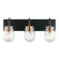Bromyard Three Light Bath Vanity in Matte Black / Aged Brass (137|V68041BKAGB)