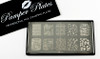 Pamper Plates Professional Nail Stamping Plates - Design #25 (Stars, Text, Filigree & More)