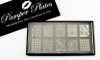 Pamper Plates Professional Nail Stamping Plates - Design #27 (Houndstooth, Lace & Geometric Designs)