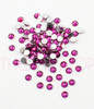 Dark Rose Glass Crystals Flatback Nail Art Rhinestones (100PCS) - Available in 1.5mm, 2mm, & 3mm