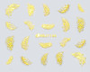 Gold Vintage Style Feather Nail Art Stickers