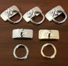 Rectangular Door Knocker Ring Metal Nail Art Charms (Bag of 5) - Gold or Silver