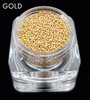 1 X 5gm Pot Gold Micro Mini Bullion Beads (Metal). Nail Caviar Nail Art. Rare Small 0.8mm.