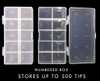 Empty Plastic Nail Tip Box for 500PCS