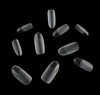 Full Cover Clear Matte & Etched Oval Nail Tips (Bag of 500PCS, 10 Sizes)