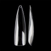 Full Cover XXL Long Clear Stiletto Pointed Nail Tips (Bag of 504PCS, 12 Sizes)