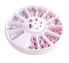 Light Pink Flatback Round Rhinestone Crystal Nail Art Wheel (240PCS) - 9 Different Sizes