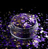 TNS Purple & Gold Celebrations Glitter Mix for Nail Art - 1oz Bag