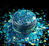 TNS Blue Pizzazz Glitter Mix for Nail Art - 1oz Bag