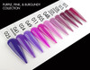 TNS Quick Dip Fast Setting Coloured Powder 28gm. Purple Colour swatches. Dark Purple Blue QD025