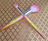 2PCS X TNS QUICK DIP Rainbow Nail Dust & Ombre Brush Kit (Pink & Yellow)