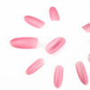 Medium Oval Pink Full Cover Etched Press On Gel Nail Tips (Box of 504PCS, 10 Sizes)