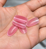 Medium Oval Pink Full Cover Etched Press On Gel Nail Tips (Box of 504PCS, 10 Sizes)