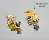 2PCS X Gold Crystal Snake Charms for Nail Art